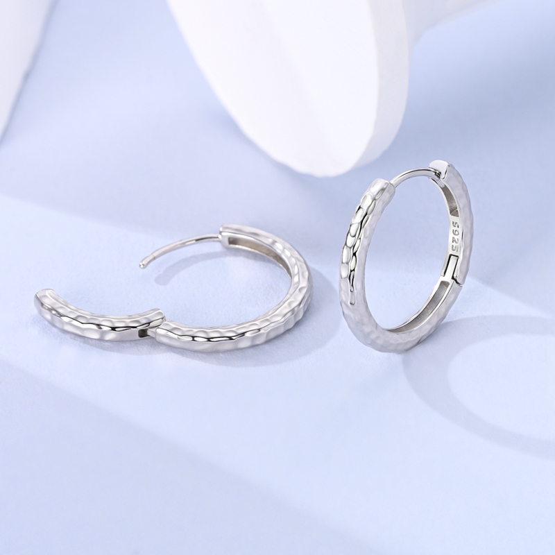 925 Sterling Silver Earrings W - Jewelry Making Hammer บทวิจารณ์และราคา