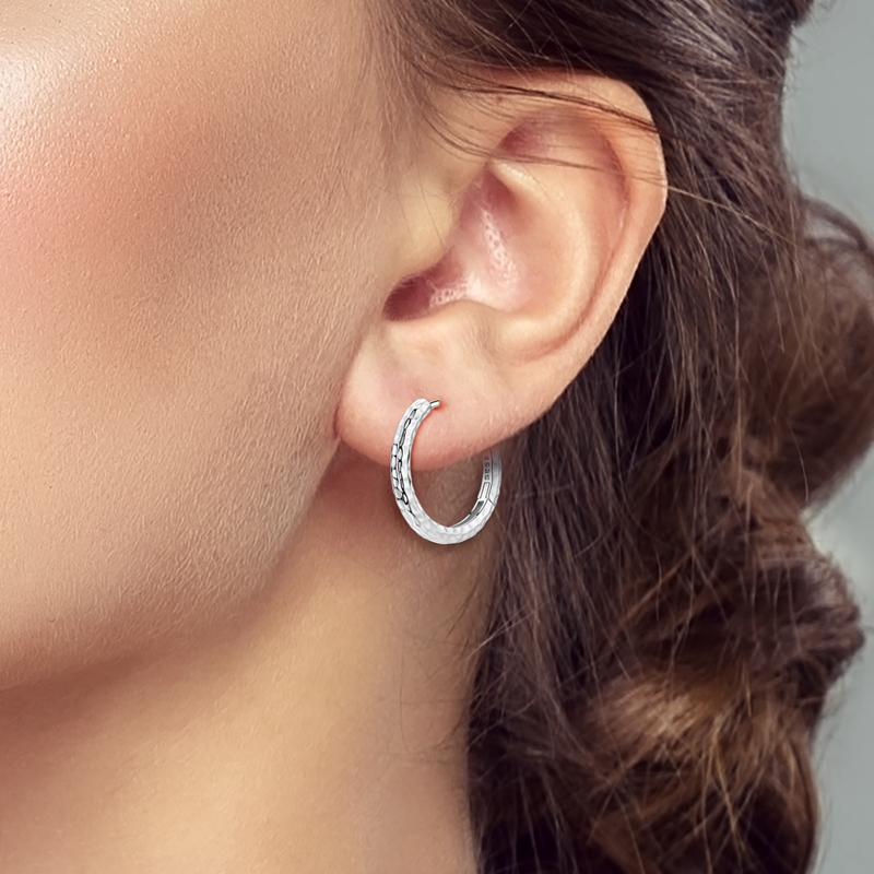 925 Sterling Silver Earrings W - Jewelry Making Hammer บทวิจารณ์และราคา
