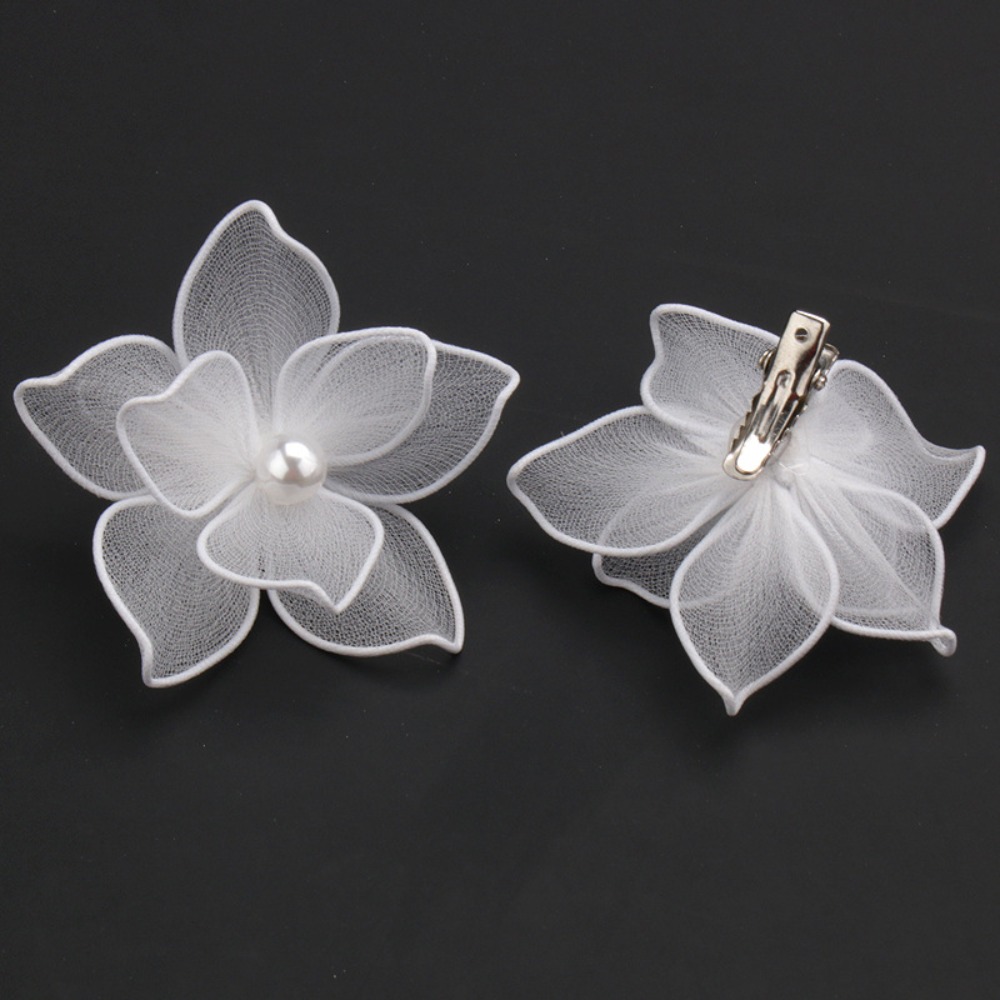 Elegant White Silk Flower Hair - Jewelry Making For Kids บทวิจารณ์และราคา