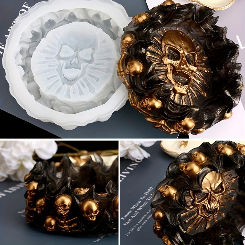 Ashtray mold, skull DIY craft  - Resin Mold Jewelry บทวิจารณ์และราคา