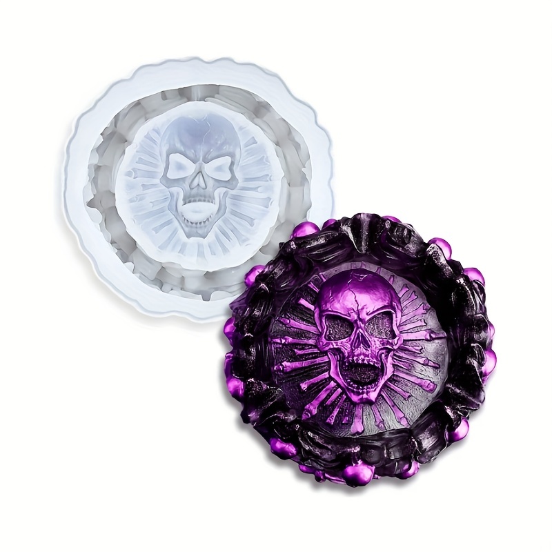 Ashtray mold, skull DIY craft  - Resin Mold Jewelry บทวิจารณ์และราคา