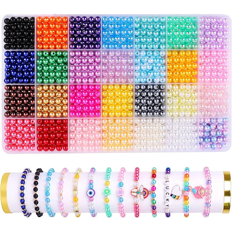 1680PCS Pearl Beads Kit 28 Col - Jewelry Making For Kids บทวิจารณ์และราคา