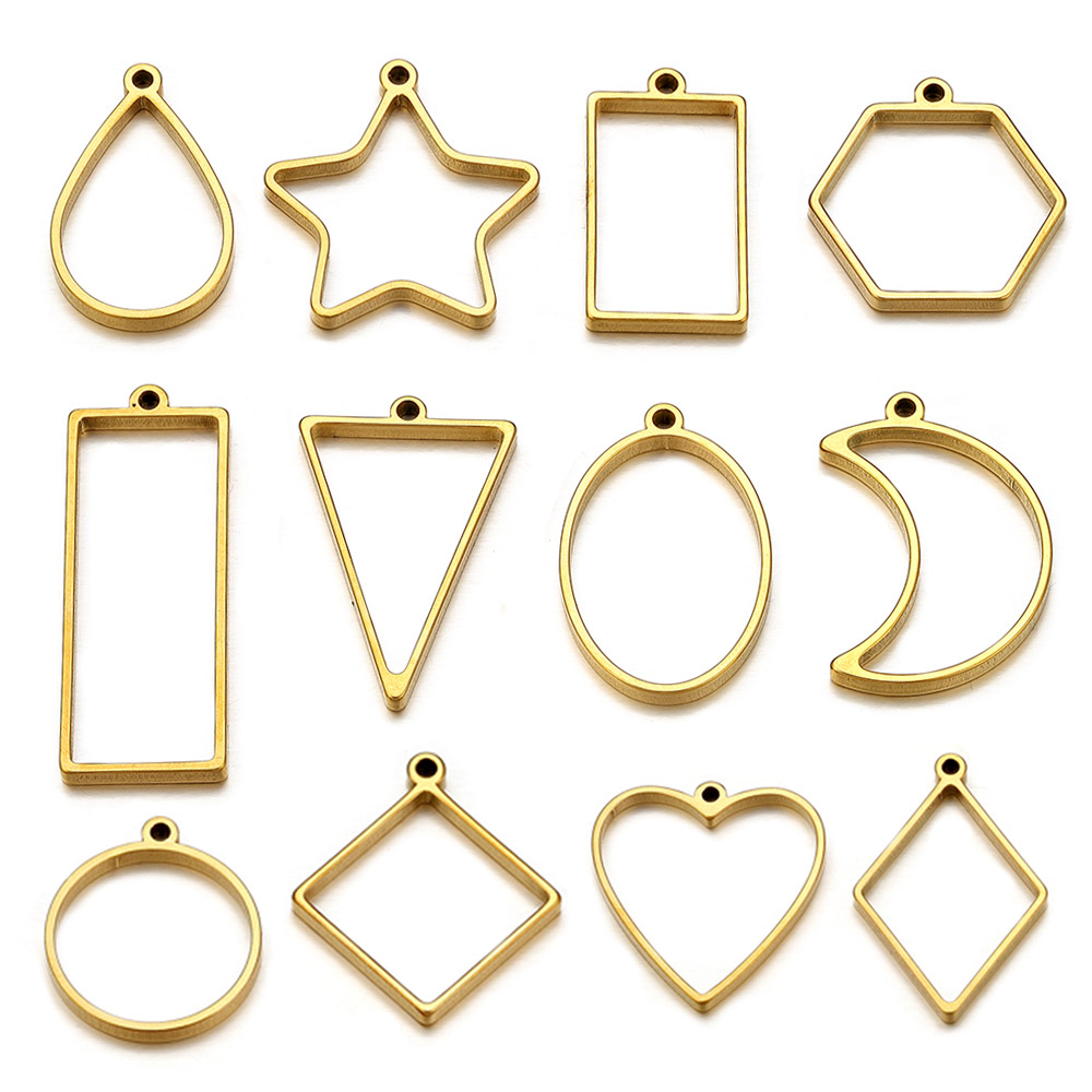 10pcs Stainless Steel Geometri - Jewelry Making Resin บทวิจารณ์และราคา