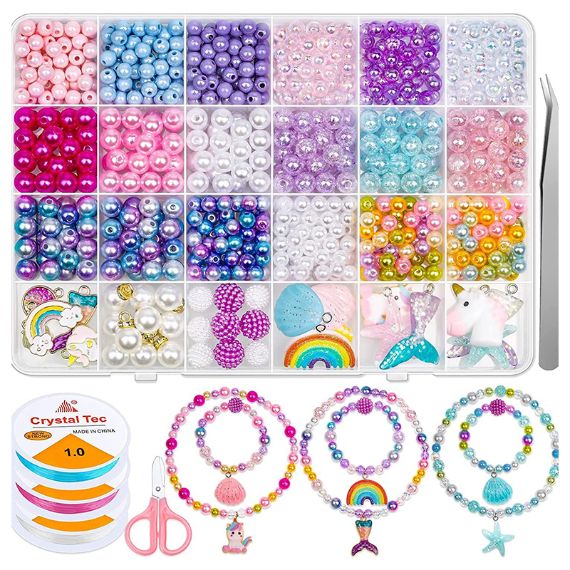 Rainbow ABS Pearl Beads Kit Gr - Jewelry Making For Kids บทวิจารณ์และราคา