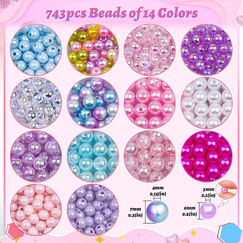 Rainbow ABS Pearl Beads Kit Gr - Jewelry Making For Kids บทวิจารณ์และราคา