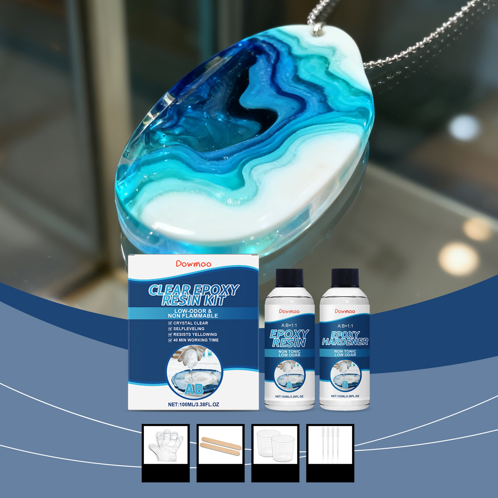 DIY Crystals Clear Epoxys Resi - Resin Mold Jewelry บทวิจารณ์และราคา