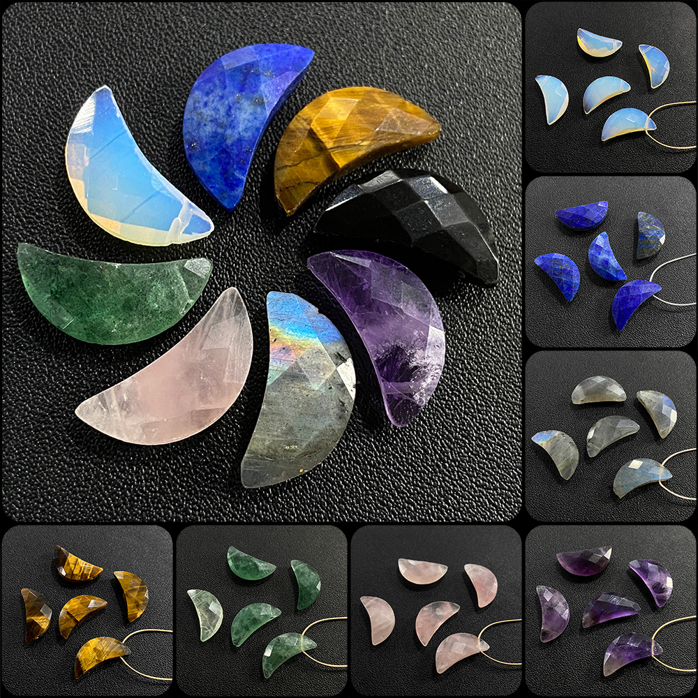 Top Drilled Moon Shape Stone B - Jewelry Making Drill บทวิจารณ์และราคา