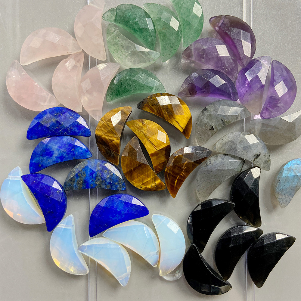 Top Drilled Moon Shape Stone B - Jewelry Making Drill บทวิจารณ์และราคา