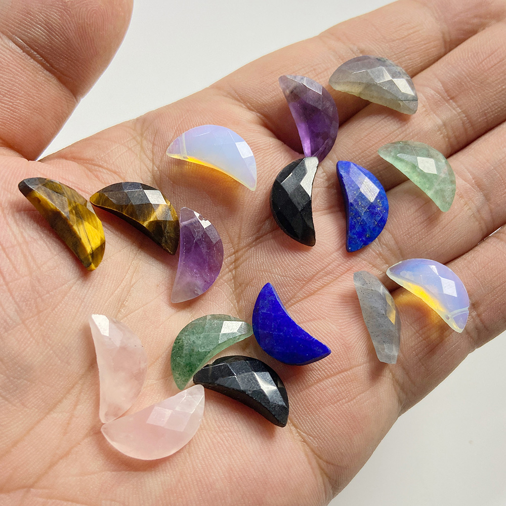 Top Drilled Moon Shape Stone B - Jewelry Making Drill บทวิจารณ์และราคา