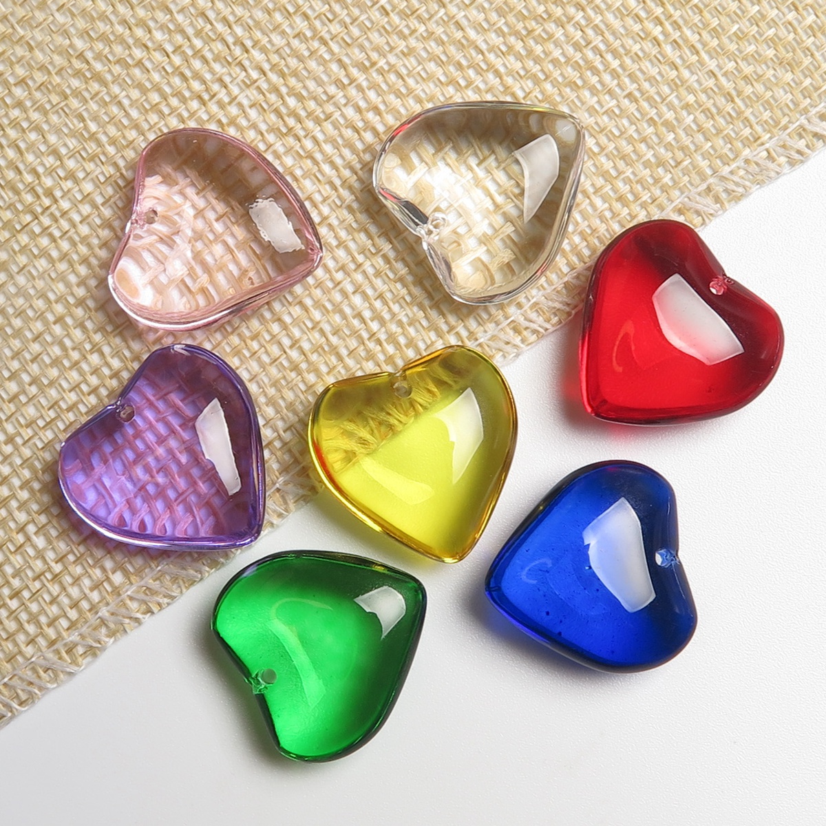 20mm 5pcs Heart Shape Glossy C - Jewelry Making Drill บทวิจารณ์และราคา
