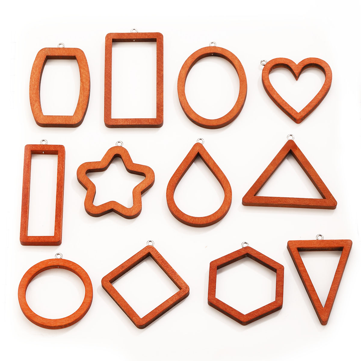 10PCS Triangle Rectangle Wood  - Jewelry Making Resin บทวิจารณ์และราคา