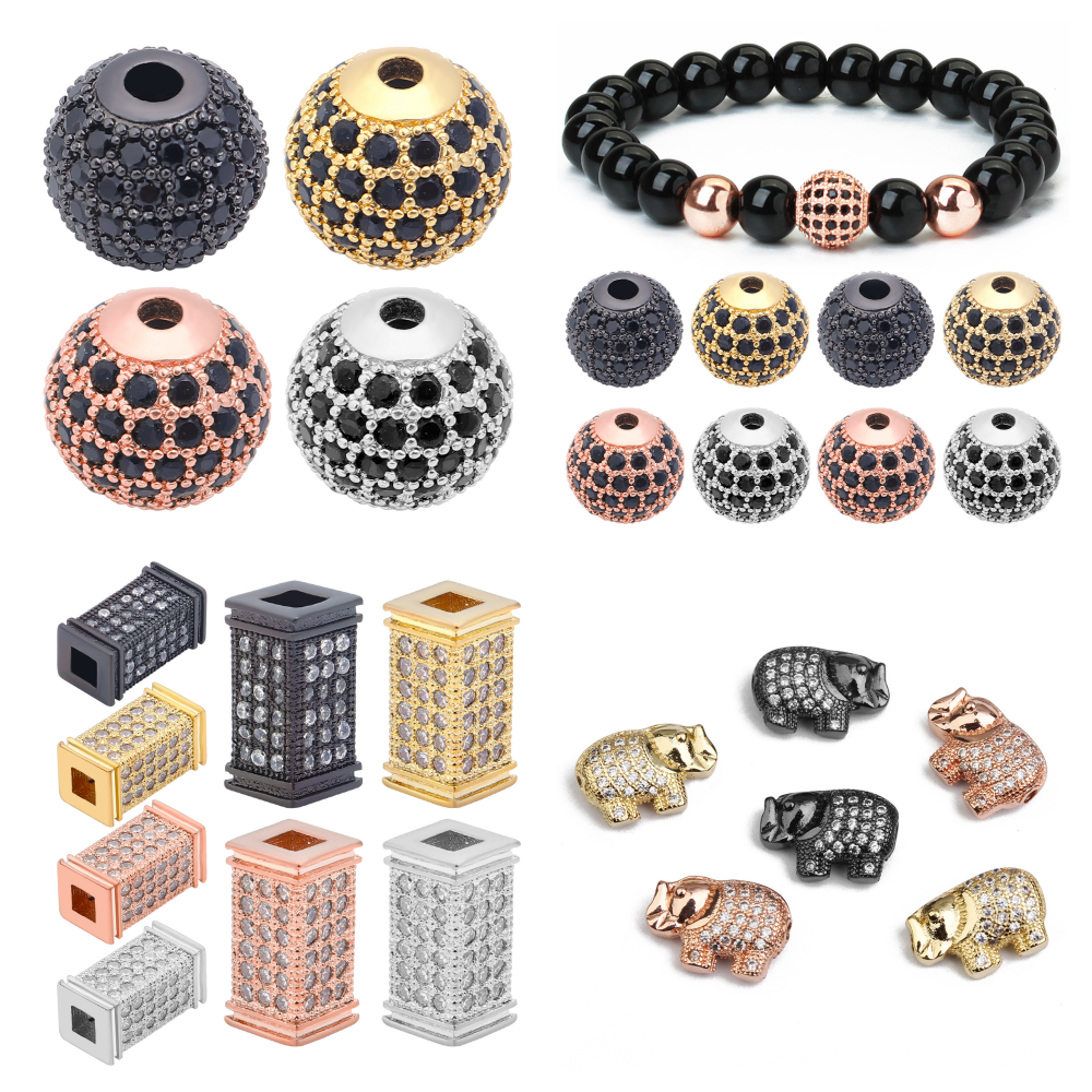 DC  2pcs/lot Copper Inlaid Zir - Jewelry Making Dc บทวิจารณ์และราคา