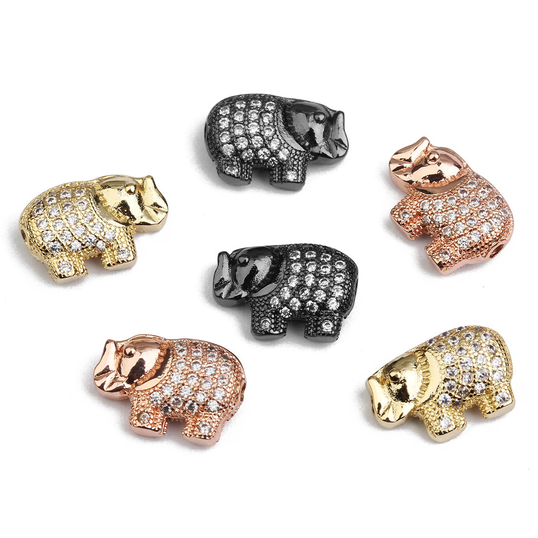 DC  2pcs/lot Copper Inlaid Zir - Jewelry Making Dc บทวิจารณ์และราคา
