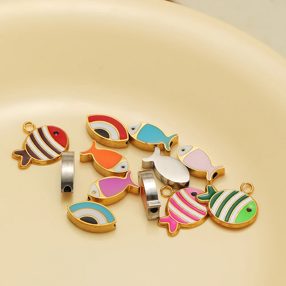 5Pcs Stainless Steel Colorful  - Jewelry Making For Kids บทวิจารณ์และราคา