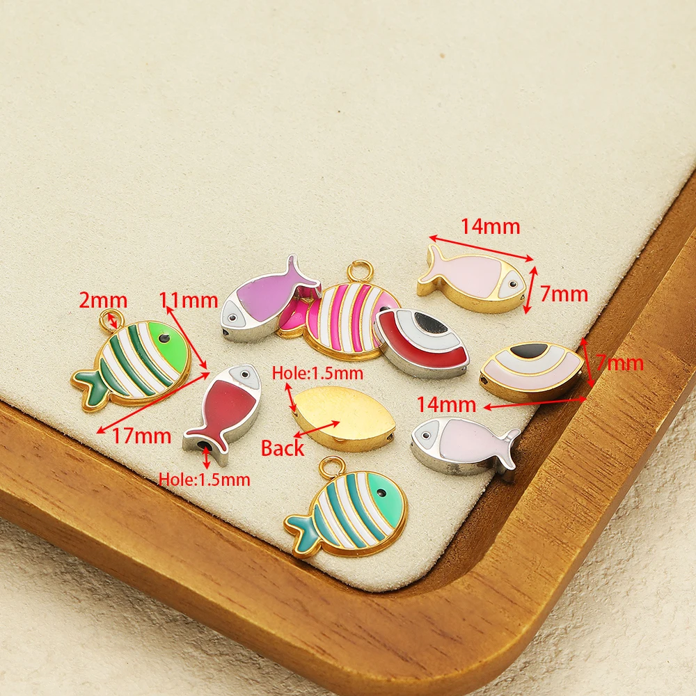 5Pcs Stainless Steel Colorful  - Jewelry Making For Kids บทวิจารณ์และราคา