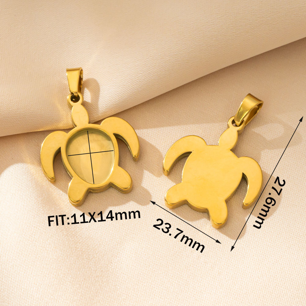 5pcs Stainless Steel Turtle Pe - Jewelry Making Resin บทวิจารณ์และราคา