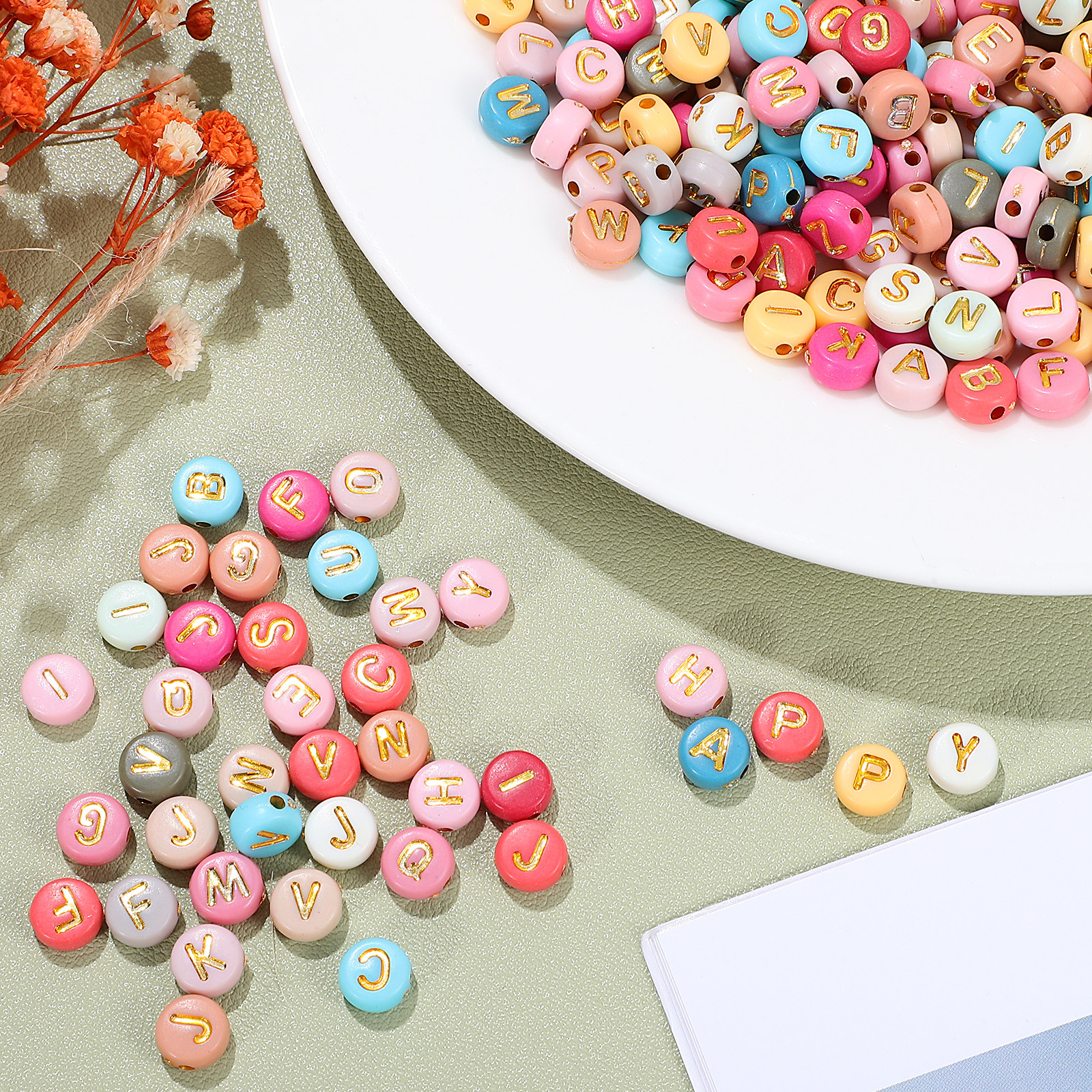 1Pack Acrylic Alphabet Beads D - Jewelry Making Using Beads บทวิจารณ์และราคา