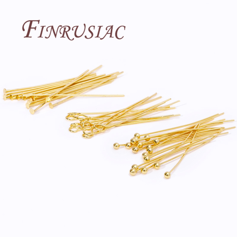 50Pcs 20-50mm Gold Plated Pins - Jewelry Making Drill บทวิจารณ์และราคา
