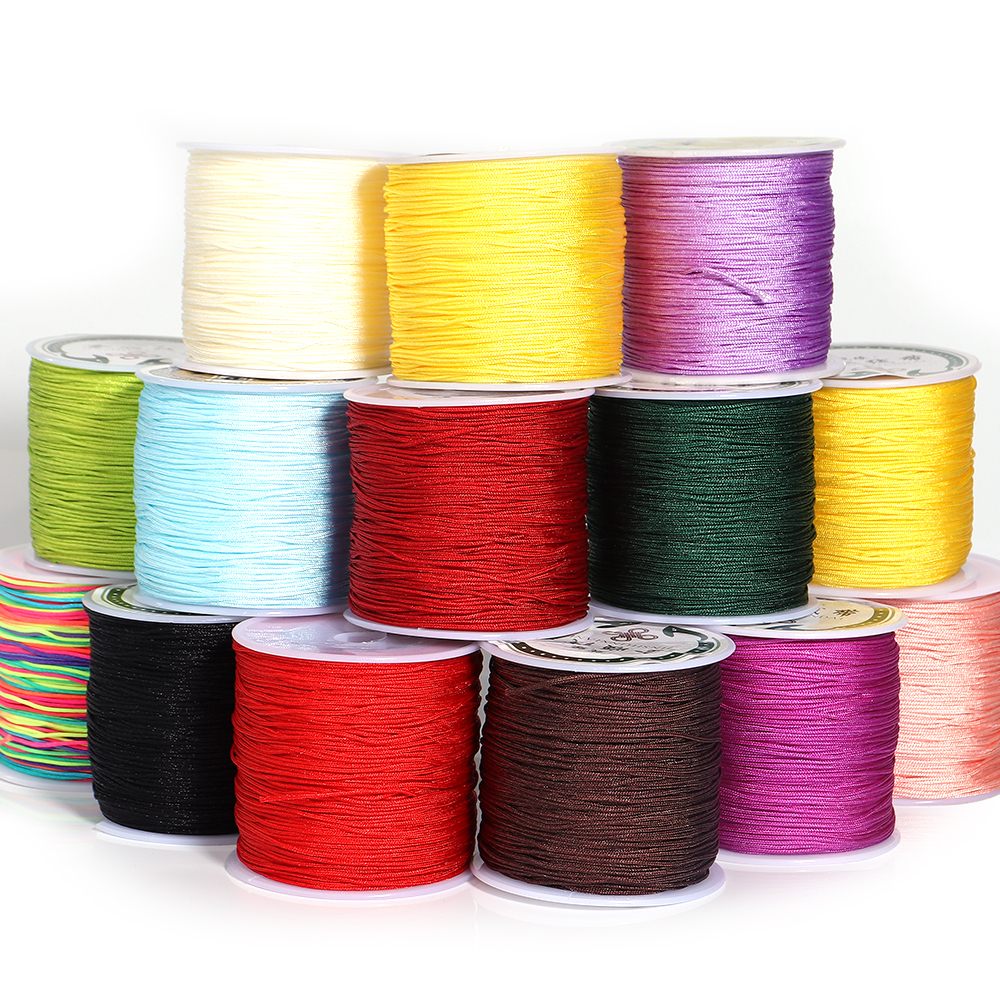 90M/Roll 0.8mm Nylon Thread Co - Jewelry Making Yarn บทวิจารณ์และราคา