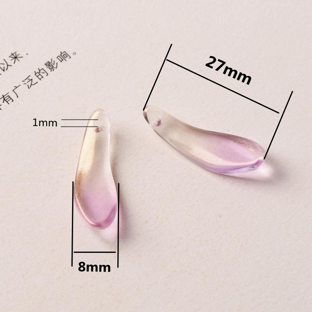 Long Petal Shape 10pcs 27x8mm  - Jewelry Making Drill บทวิจารณ์และราคา